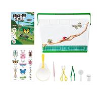 Junior Scout Pack, Nature Study Explorer Box, Discovery with Magnifying Tool Kit for Observation, Educational Field Learning Equipment with Portable Build, Outdoor Adventure Design Set, School Yard