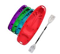 Junior Sit On Top Kayak Starter Pack - Ideal for Children/Kids/Holidays - Suitable for Outdoor use, Suitable for Flatwater Paddling - Red - RIBER