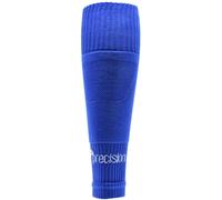 JUNIOR SIZE 12-6 Pro Footless Sleeve Football Socks - ROYAL BLUE - Stretch Fit