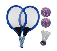 Junior Tennis Racquet - Children Sport Racket Set, Soft Grip Training Tool, Colorful Starter Play Kit | Pair Shuttlecock Indoor Outdoor Garden Schooling Yard Playground Lawn Camping