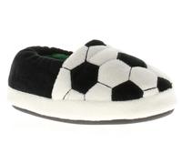 Junior Toddler Boys & Girls Novelty Slippers 3D T-Rex Dinosaur or Football Soccer Design Plush Cozy Non-Slip Indoor House Shoes White 8 Child UK