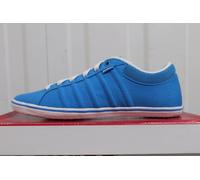 JUNIORS K SWISS BLUE CANVAS PLIMSOLE TRAINERS