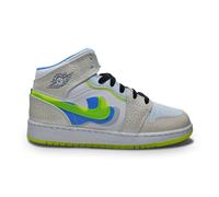 Juniors Nike Air Jordan 1 Mid SE - DV1314 017 - Platinum Tint Volt Blue Tint