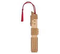 Juniper and Ivy Designs Star Wars Darth Vader Prequel Lightsaber Bookmark - Laser Engraved - Made in The USA - Wood Book Mark with Red Tassel