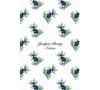 Juniper Berry Notes: 6"x9" Notebook Watercolor Texture Design Fruit Pattern Cover. 108 Blank Lined Pages Matte Softcover Note Book Journal