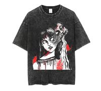 Junji Ito Collection T-Shirt Anime Tomie Short Sleeve Unisex Printed Casual Top Street Trend Retro T-Shirt Anime Fan Clothing...
