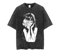 Junji Ito Collection T-Shirt Anime Tomie Short Sleeve Unisex Printed Casual Top Street Trend Retro T-Shirt Anime Fan Clothing...