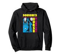 Junji Ito Souchis Curse Bright Colors Pullover Hoodie, Adult Unisex, Black, Medium