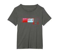 Junji Ito Tomie in Red T-Shirt, Women's Plus, Asphalt Grey, 3X