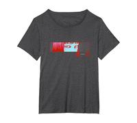 Junji Ito Tomie in Red T-Shirt, Women's Plus, Dark Heather Grey, 4X