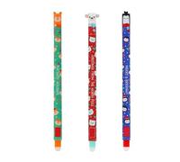 Junjie 3PCS Erasable Ballpoint Pen, New Christmas Pens, Erasable Christmas Pens, Erasable Gel Pen, Stationery for Teen Girls and Boys Students (B)