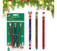 Junjie 3PCS Erasable Ballpoint Pen, New Christmas Pens, Erasable Christmas Pens, Erasable Gel Pen, Stationery for Teen Girls and Boys Students (A)