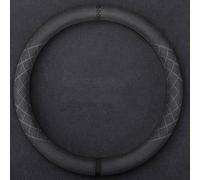 JUNJIKAIDAN for Dodge RAM Caliber Nitro Journey Avenger Car Steering Wheel Cover Soft Microfiber Leather Steering Wheel Covers Breathable Anti-Slip Protector Accessories,B/Round~type-A/Black