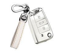 Junjjo Car key fob cover, for Audi A1 Sportback 2019-2021 for Audi A1 Sportback 30 2019 TFSI S-Line Flip Key case TPU Key Holder Shell key bag keychain keyring protective Accessories