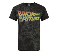 Junk Food Back to The Future Marble Men's T-Shirt Charcoal
