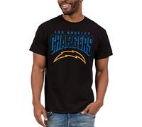 Junk Food Classic Crew Neck, Authentic Details, Fit. T-Shirt Unisex Adult, Los Angeles Chargers - Black, XXL