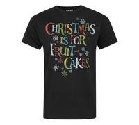 Junk Food Clothing Black Christmas Text Short Sleeved T-Shirt Mens