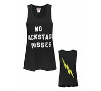 Junk Food Clothing Black No Backstage Passes Text Vest Womens