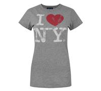 Junk Food Clothing I Love New York Text Print Short Sleeved T-Shirt Womens