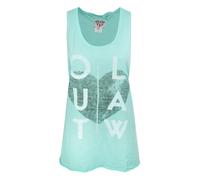Vanilla Underground Junk Food Clothing Womens Green Distressed Outlaw Print Vest (Large)
