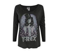 Junk Food Clothing Women's Long Sleeved T-Shirt (Adult Charcoal) in Grey | Size: Small Junk Food Clothing Grey S