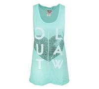 Junk Food Clothing Green Distressed Outlaw Print Vest Womens