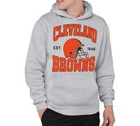 Junk Food Clothing x NFL - Cleveland Browns - Team Helmet - Unisex Adult Pullover Fleece Hoodie for Men and Women - Size Large