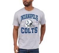 Junk Food Clothing x NFL - Indianapolis Colts - Team Helmet - Unisex Adult Short Sleeve Fan T-Shirt for Men and Women - Size Medium