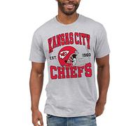 Junk Food Clothing x NFL - Kansas City Chiefs - Team Helmet Adult Unisex Fan T-Shirt Grey