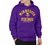 Junk Food Clothing x NFL - Minnesota Vikings - Classic Team Logo - Adult Pullover Hooded Sweatshirt for Men and Women - Size 2 X-Large