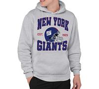 Junk Food Clothing x NFL - New York Giants - Team Helmet - Adult Pullover Hooded Sweatshirt for Men and Women - Size Small