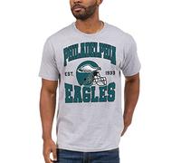 Junk Food Clothing x NFL - Philadelphia Eagles Team Helmet Adult Unisex Fan Tee Grey