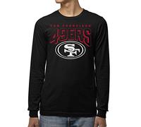 Junk Food Clothing x NFL - San Francisco 49ers - Bold Logo - Men's and Women's Long Sleeve Fan Shirt - Size Medium