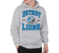 Junk Food Clothing x NFL - Team Helmet - Pro Football Adult Pullover Hooded Fleece Sweatshirt for Men and Women - Grey