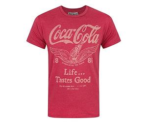 Junk Food Coca Cola Life Tastes Good Men's T-Shirt Red