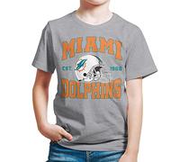 Junk Food Kids' NFL Team Helmet T-Shirt, Grey, M