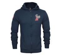 Junk Food Mens American 1 Flag Full Zip HoodieS Navy NS6135
