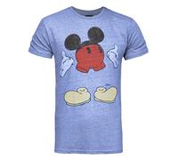Junk Food Mens Mickey Mouse Disney T-Shirt / S Blue Marl NS5517