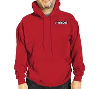 Junk Food Men's Nascar Logo-Officially Licensed Adult Pullover Fleece Hoodie Women Hooded Sweatshirt, Red, L