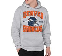 Junk Food Clothing x NFL - Team Helmet - Pro Football Adult Pullover Hooded Fleece Sweatshirt for Men and Women - Grey