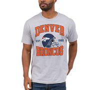 Junk Food Mens Team Helmet NFL T-Shirt, Grey, M UK