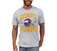 Junk Food Mens Team Helmet NFL T-Shirt, Grey, S UK