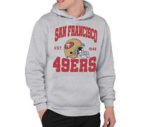 Junk Food Unisex's NFL Team Helmet Hoodie Hooded Sweatshirt, San Francisco 49ers-Athletic Heather, XXL