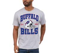 Junk Food Unisex's NFL Team Helmet T-Shirt Adult, Buffalo Bills-Heather Grey, XL