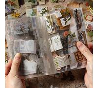 Junk Journal Stickers for Scrapbooking, 120Pcs Retro Flower Butterfly Nature Poem Stamp Letter Decorative Stickers for Scrapbook, DIY Crafts Album Phone Cases Laptops Calendars Notebook (Nature)