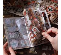 Junk Journal Stickers for Scrapbooking, 166Pcs Retro Flower Butterfly Nature Poem Stamp Letter Decorative Stickers for Scrapbook, DIY Crafts Album Phone Cases Laptops Calendars Notebook (Mountain)