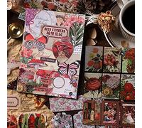 Junk Journal Stickers for Scrapbooking, 166Pcs Retro Flower Butterfly Nature Poem Stamp Letter Decorative Stickers for Scrapbook, DIY Crafts Album Phone Cases Laptops Calendars Notebook (Castle)