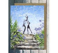 Junk Mail Art Tresco Gardens Greeting Card, 5x7 Inches, Premium FSC-Certified Matte Paper, Collage Art Print, Eco-Friendly