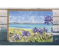 Junk Mail Art Tresco Isles of Scilly Greeting Card, Paper Collage Art Print, Premium FSC-Certified Matte Paper, 5x7 Inch, Eco-Friendly Packaging