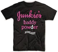 Junkie’s Baddy Powder - Mark Owen Inspired Men t Shirt with Glitter Print - Couture Size 3XL Black